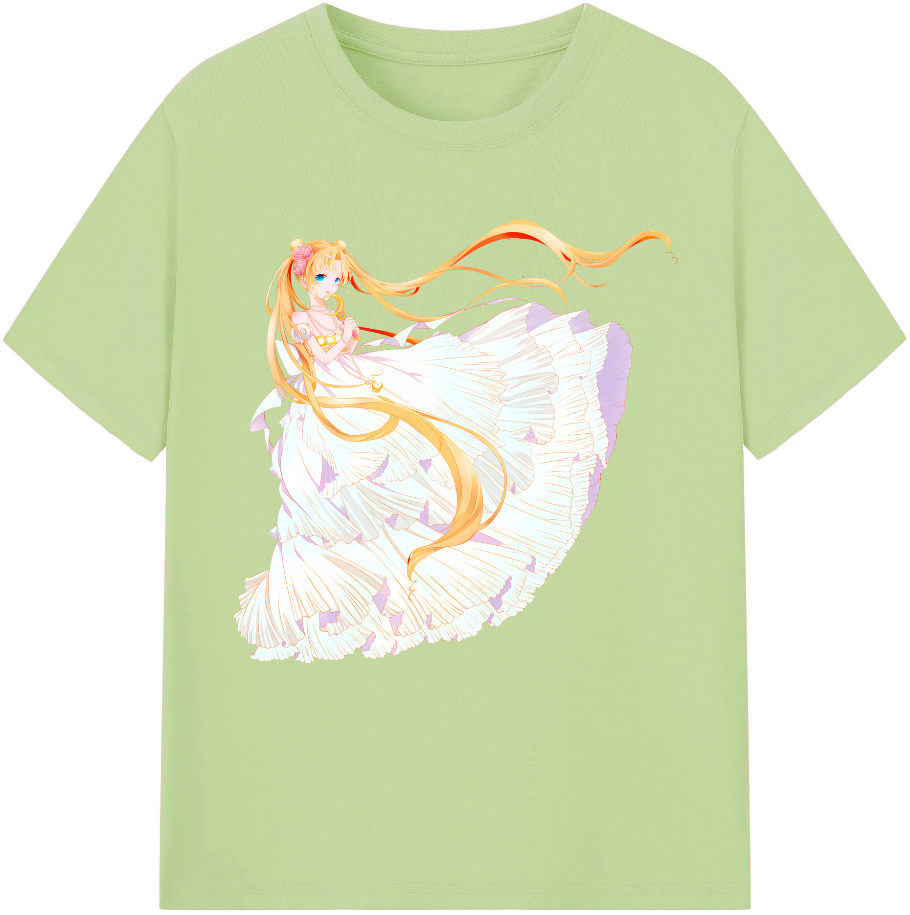 （画像用） 美少女戦士セーラームーン 愛野 美奈子 あいの みなこ Sailor Moon Aino Minako 綿100％半袖Tシャツ（フロントプリント）